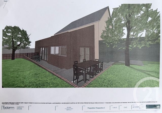 maison à vendre - 3 pièces - 50.0 m2 - RENNES - 35 - BRETAGNE - Century 21 Arb Immobilier